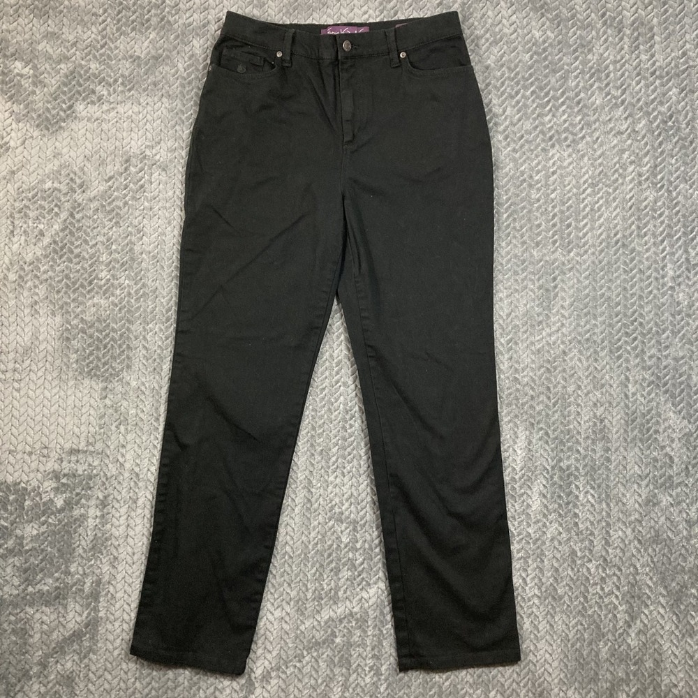 Gloria Vanderbilt Jeans Womens 12 Amanda Black Tapered Leg Stretch Denim
